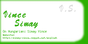 vince simay business card